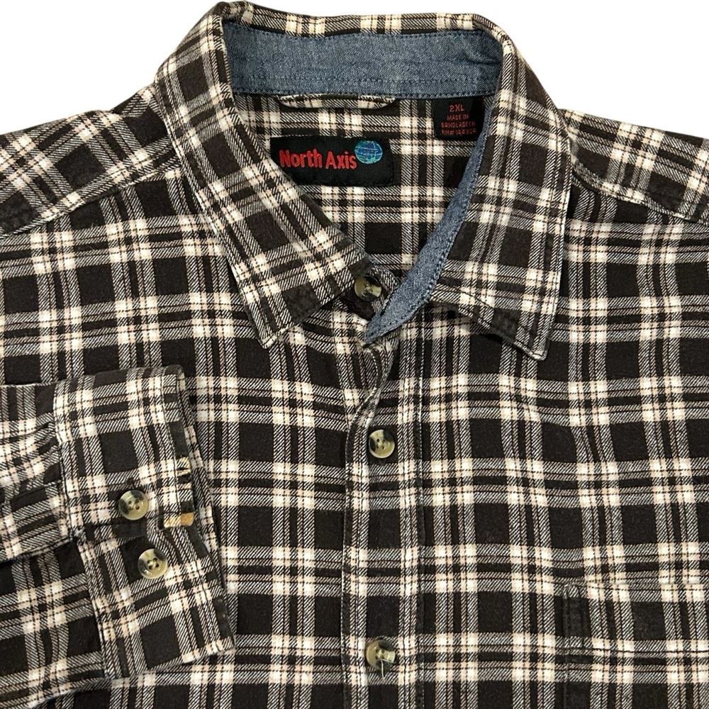 North Axis Brown Plaid Flannel Shirt XXL